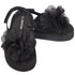 L'Amour Black Sequin Strap Flower Flip Flop Sandals Toddler Girls 5-10 - SophiasStyle.com